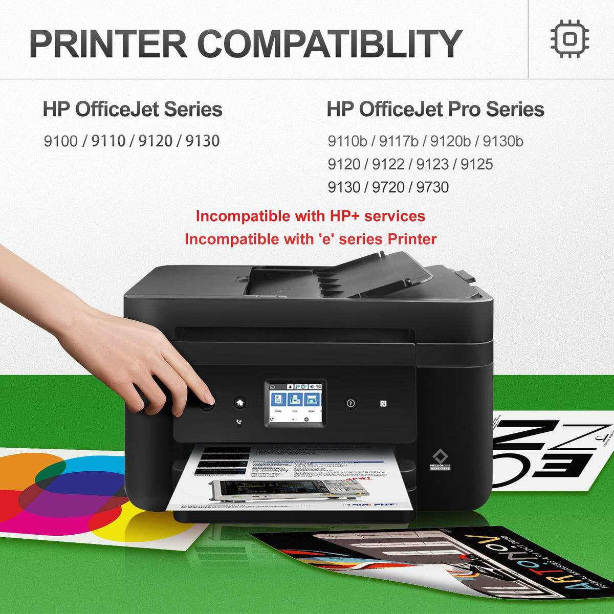 936 936e Ink Cartridges Compatible with HP - High-Yield Printer Ink Cartridge with Chip for HP OfficeJet Pro 9110b 9125e 9735e Printers (4-Pack)