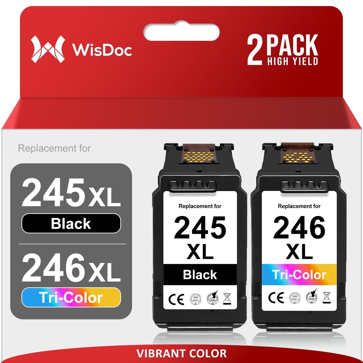 245xl Ink for Canon Ink 245 and 246 Compatible with Canon Pixma MX492 490 MG2522 2520 TR4520 TS3120 202 Printer (Black,Tri-Color)