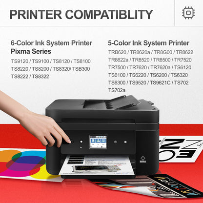 PGI-280XXL CLI-281XXL for Canon 280 281 Ink Cartridges for Canon TR8620A Ink Cartridges TR8620 TR8520 TR8600 TS6120 TS9521C Printer(5PK)