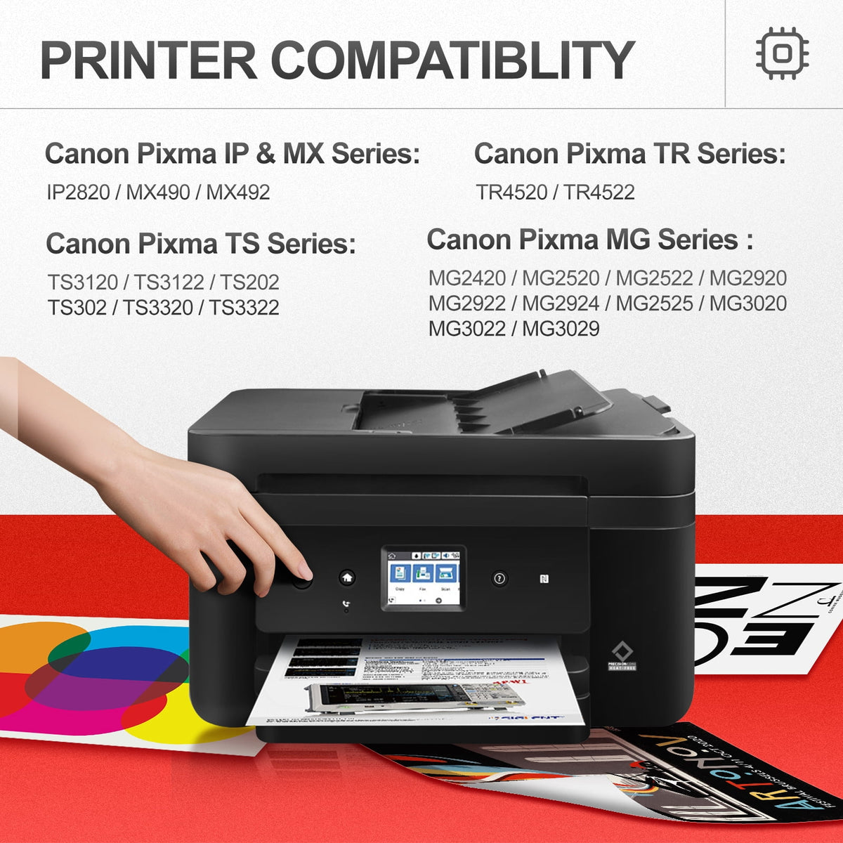 245xl Ink for Canon Ink 245 Compatible with Canon Pixma MX492 490 MG2522 2520 TR4520 TS3120 202 Printer (Black, 2-Pack)