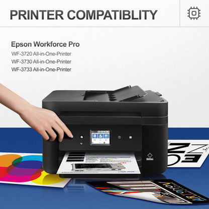 702 Ink for 702 XL 702XL T702 Ink Cartridge for Epson Workforce Pro WF3720 WF3733 WF3730 Compatible with Epson Printer (1 Black,1 Cyan,1 Magenta, 1 Yellow, 4PK)