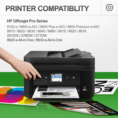 950xl 951xl Combo Pack Compatible for HP 950xl and 951xl Ink Cartridges for HP Officejet Pro 8610 8600 8615 8620 8625 8630 8640 8660 8100 276DW 251DW (Black, Cyan, Magenta, Yellow)