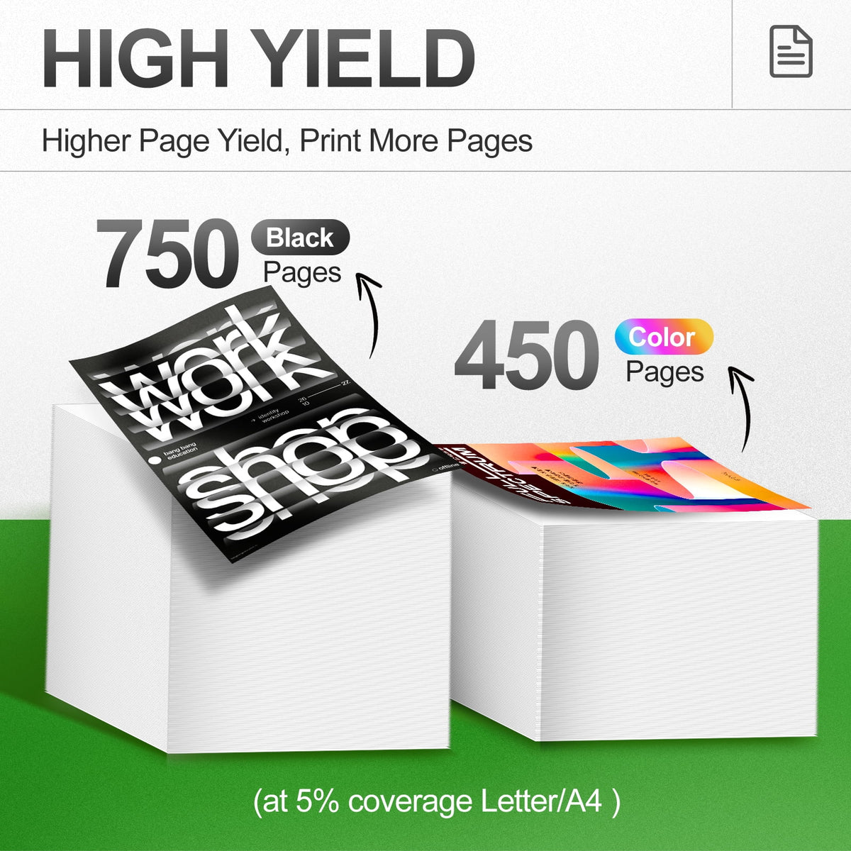 65XL Ink Cartridges for 65 Ink Cartridge for AMP 100 120 for Deskjet 3772 3752 3755 Envy 5055 5010 5000 Printer (Black, Tri-Color)