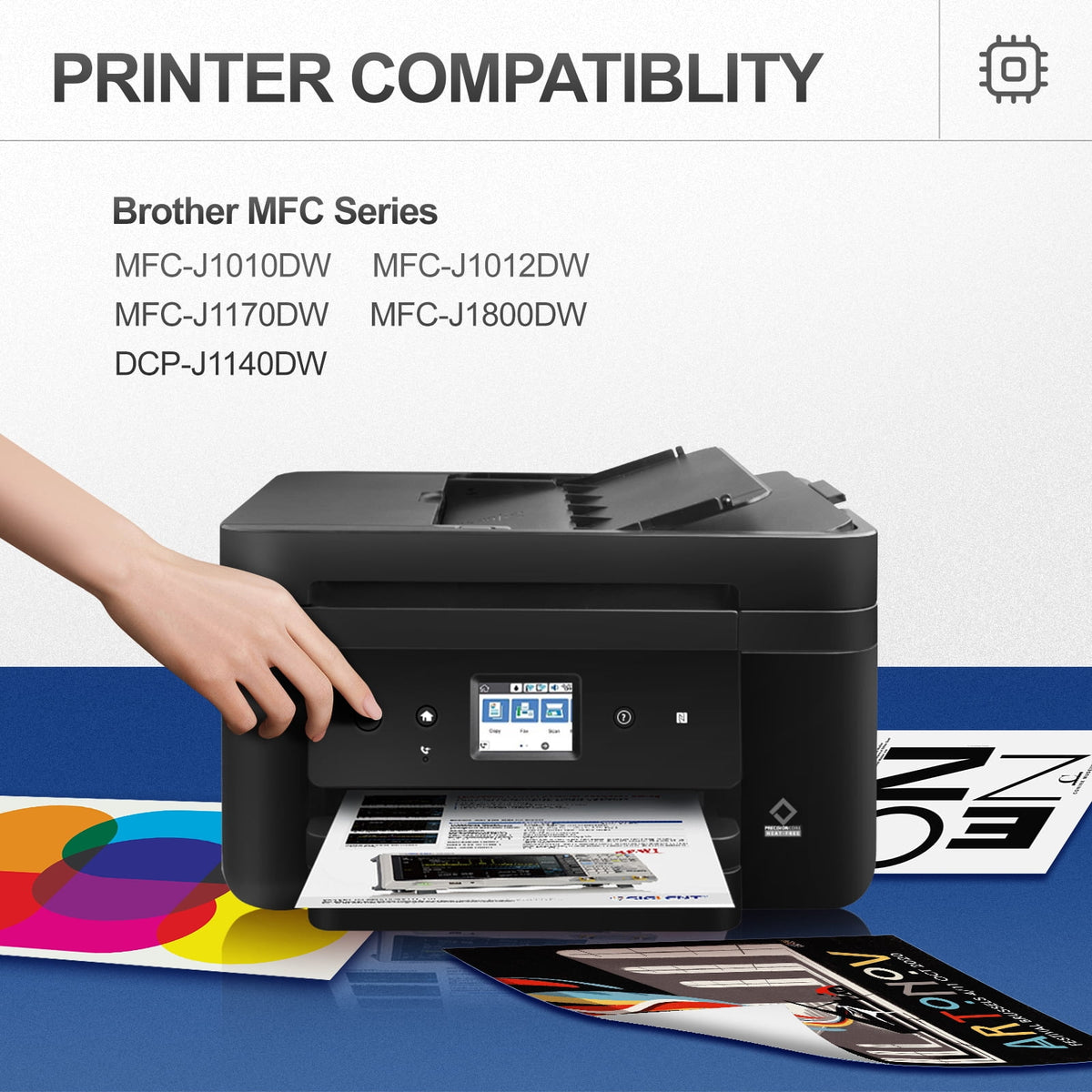 LC401 Ink Cartridges  for Brother LC401XL LC 401 XL for Brother MFC-J1010DW MFC-J1012DW MFC-J1170DW Printer(Black Cyan Magenta Yellow, 4 Pack)