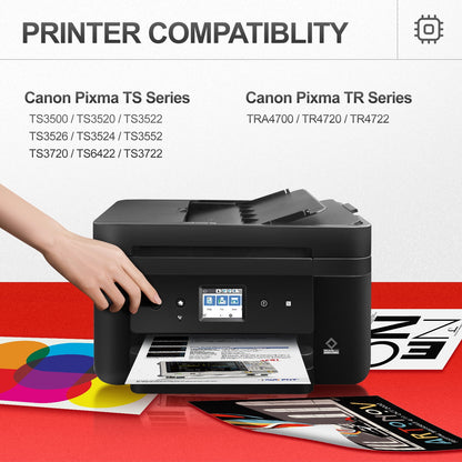 275XL Ink Cartridges for Canon Ink 275 and 276 for Pixma TS3522 TS3520 TS3500 TR4722 TR4720 TR4700 (Black, Tri-Color)