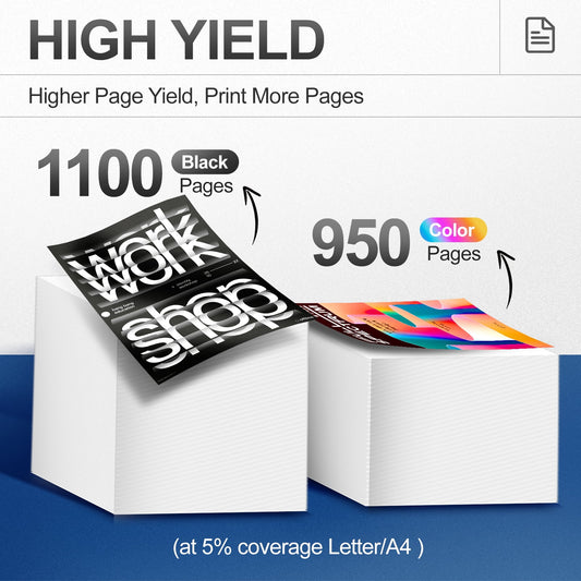 702 Ink for 702 XL 702XL T702 Ink Cartridge for Epson Workforce Pro WF3720 WF3733 WF3730 Compatible with Epson Printer (1 Black,1 Cyan,1 Magenta, 1 Yellow, 4PK)